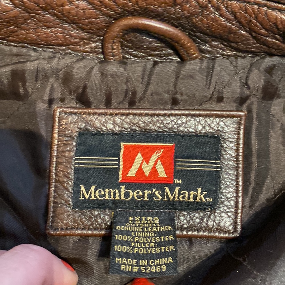 Mens Leather Y2K Bomber Jacket! Like New! Worn 1x! Quilted Liner/Pockets! XL🔥🎄 - Picture 5 of 13